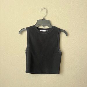 Black tank top, crop top from Zara